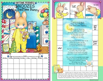 Snoozes the Bedtime Bunny, Bedtime Routine Chart (Chart Only)