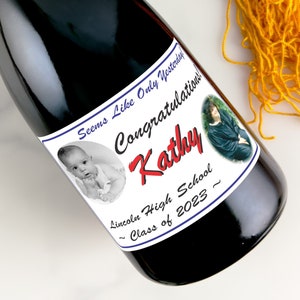 Custom Graduation Photo Labels for Beer, Champagne, and Wine Party ...