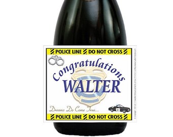 police card Support the boys in blue gift for officer Cop wine label badge Love party back the blue fearless Police Wine Label