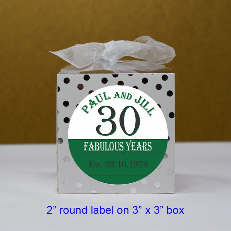 3 Stickers 30th Anniversary Round Labels 30th Dinner Party Milestone Anniversary Set of 24 2 Stickers RA06 30th Anniversary Party
