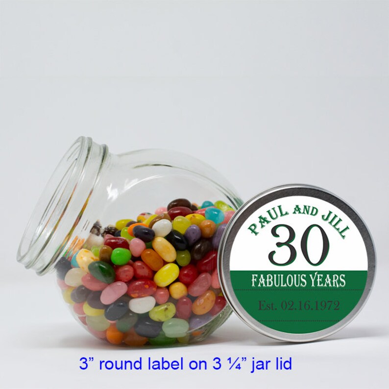 3 Stickers 30th Anniversary Round Labels 30th Dinner Party Milestone Anniversary Set of 24 2 Stickers RA06 30th Anniversary Party
