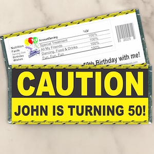 Over the Hill Party, Over the Hill gifts, Birthday Favors, Adult Birthday, Construction Theme Party, 50th Birthday (Set of 12)(W402)