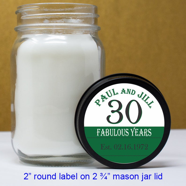 3 Stickers 30th Anniversary Round Labels 30th Dinner Party Milestone Anniversary Set of 24 2 Stickers RA06 30th Anniversary Party