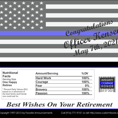 Police Party Graduation Invitation With Thin Blue Line Etsy
