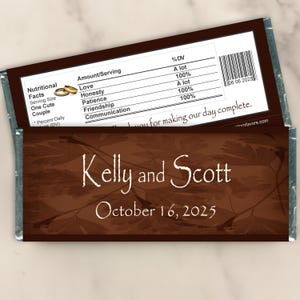 Confezione regalo personalizzata per caramelle autunnali per matrimonio - Bomboniere personalizzate per decorazioni da tavola, sacchetti regalo o souvenir (set da 12) (W487)