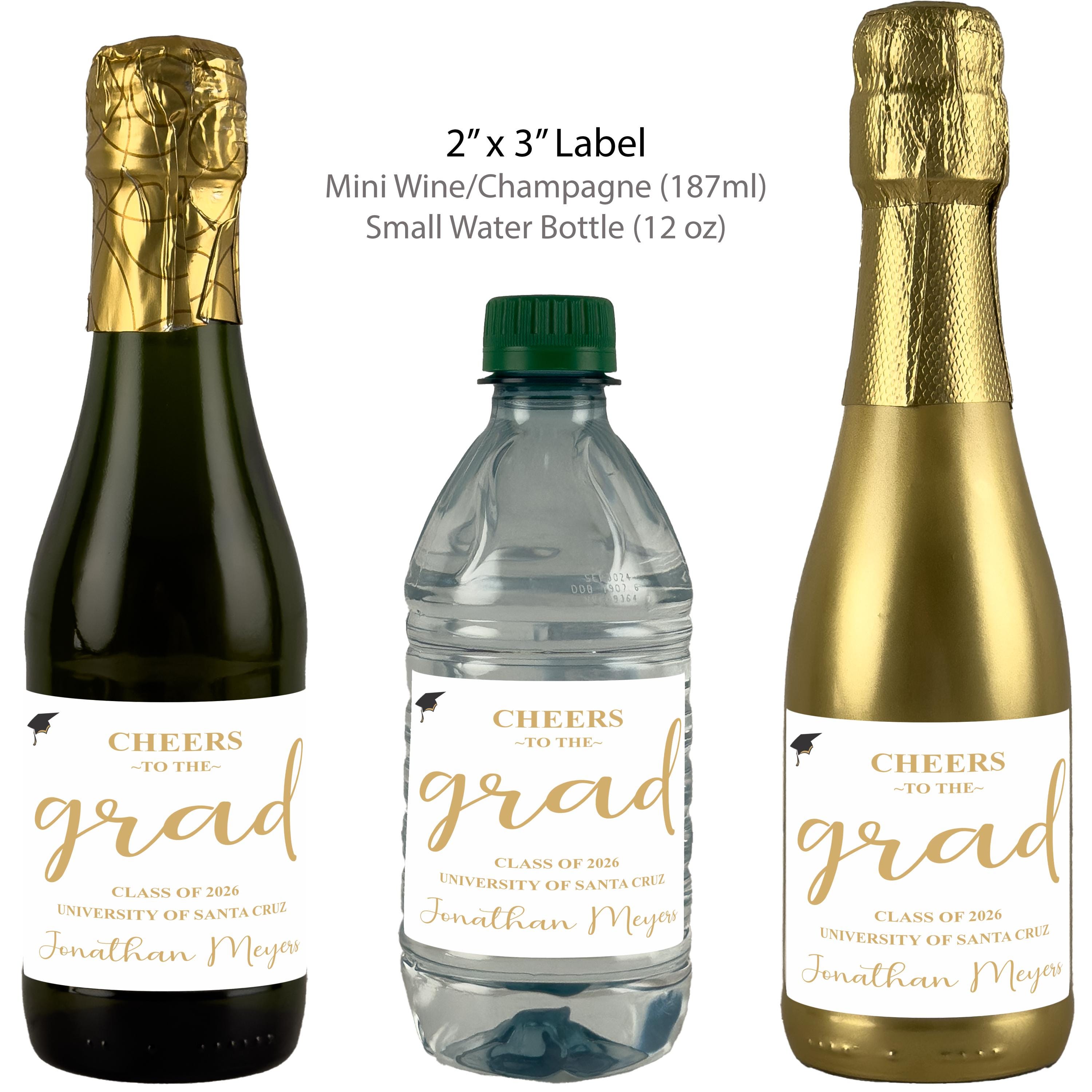 Custom Graduation Labels for Beer, Champagne, and Wine Party Favors ...