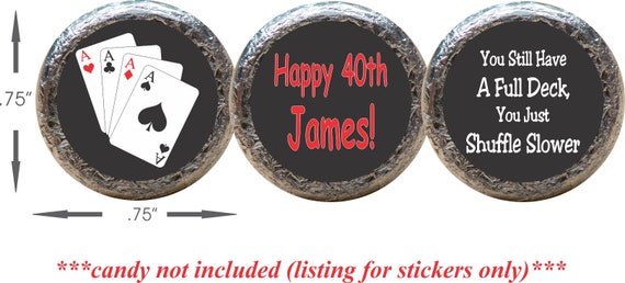 Poker Party Birthday Party Decorations Over The Hill 40th Etsy