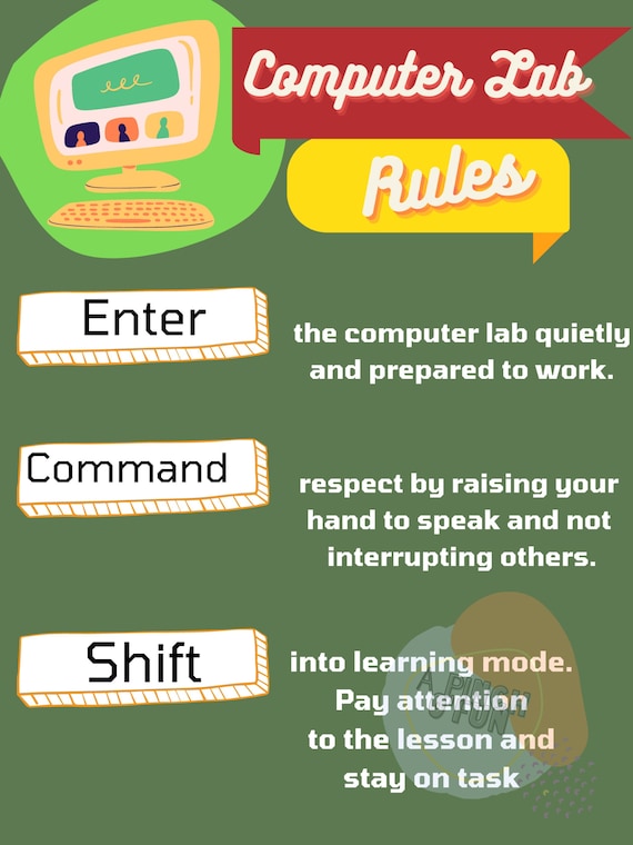 Computer Lab Rules For Kids