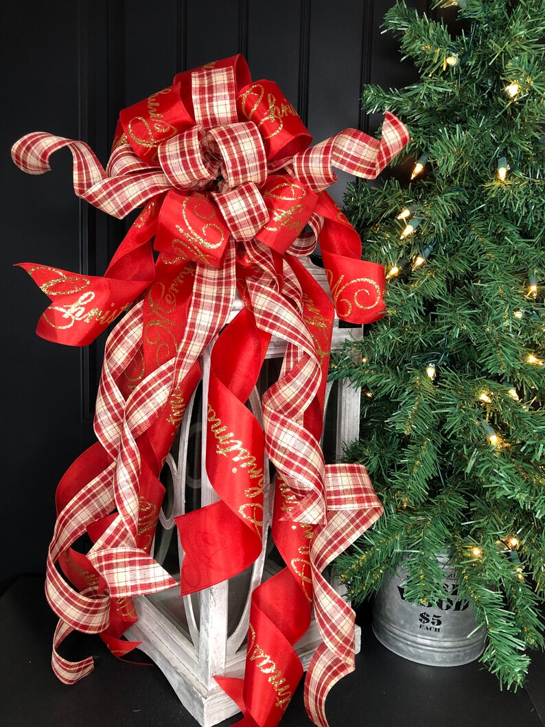 Christmas home decors Holiday Wreath Bow Christmas Wreath Bow Christmas Tree Topper