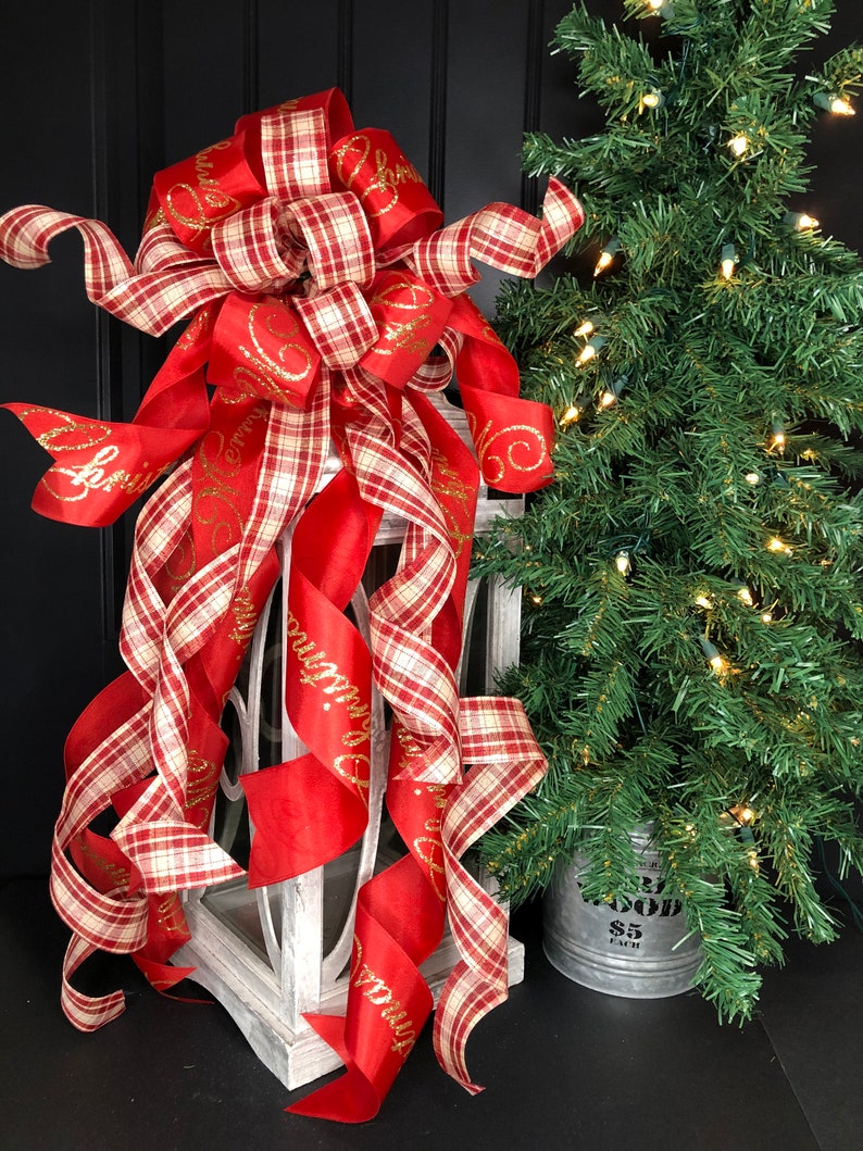 Christmas home decors Holiday Wreath Bow Christmas Wreath Bow Christmas Tree Topper