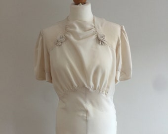Original 1940s Wedding Dress  - Med