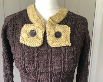 Hand knitted Sweater from a 1930's pattern