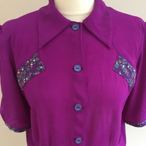 New 1940s Blouse handmade from a Haslam system pattern - Larger size