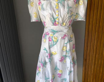 Original 1940s Day/Workwear Dress - 40" bust