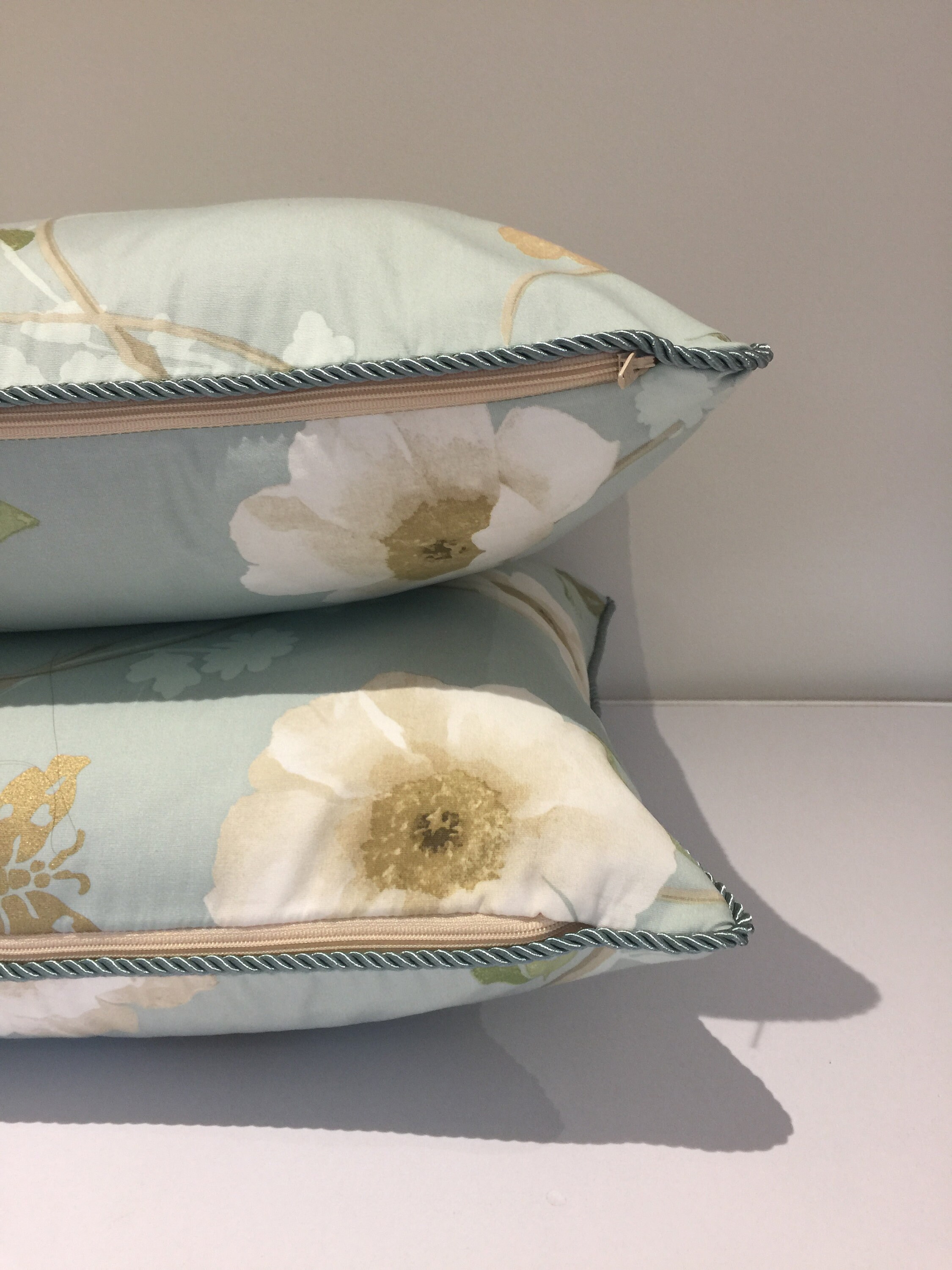 Nina Campbell Print Duck Egg Blue Print Cushion/pillow Cover Etsy UK