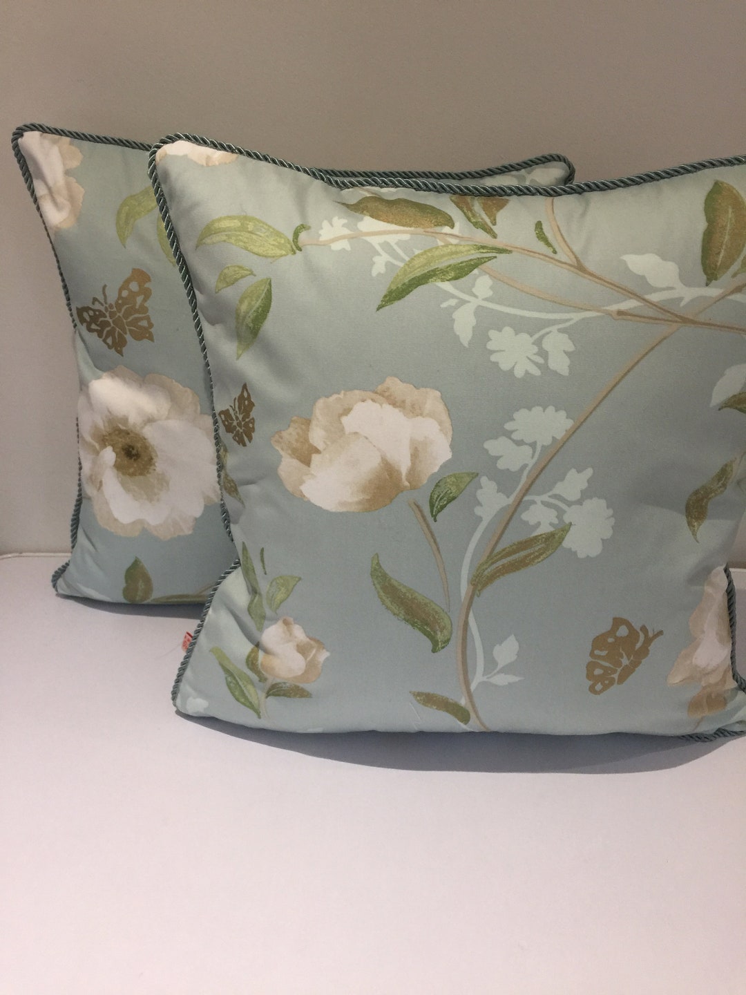 Nina Campbell Print Duck Egg Blue Print Cushion/pillow Cover Etsy UK