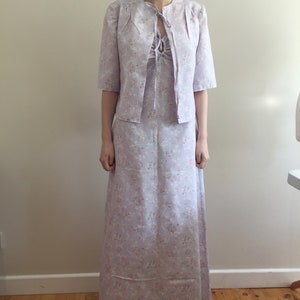 Original 1940s Night Dress and Bed Jacket XS handmade image 2