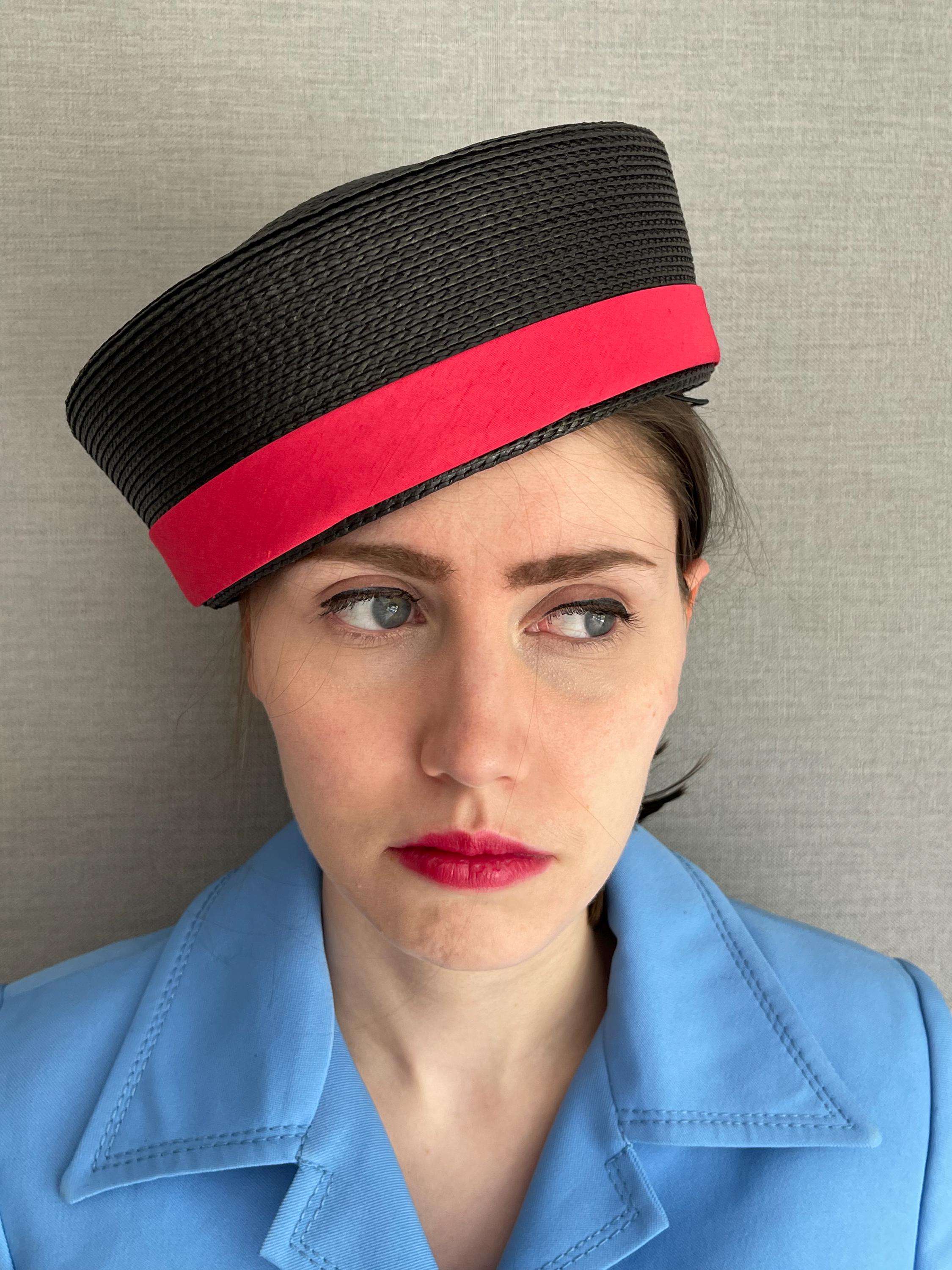Vintage Black Pill Box Hat - Etsy