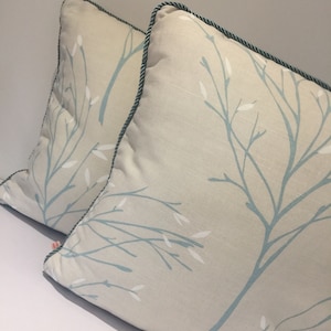 Laura Ashley Sycamore cushion/pillow cover - duck egg blue