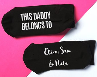 This Daddy Belongs to Dad Socks - Father's Day Gift from Daughter