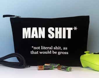 Funny Mens cable pouch the perfect cable cord organizer, or Mens toiletry bag