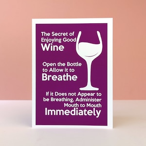 Wine Cards, Funny Birthday Cards, Best Friend Birthday Card image 1