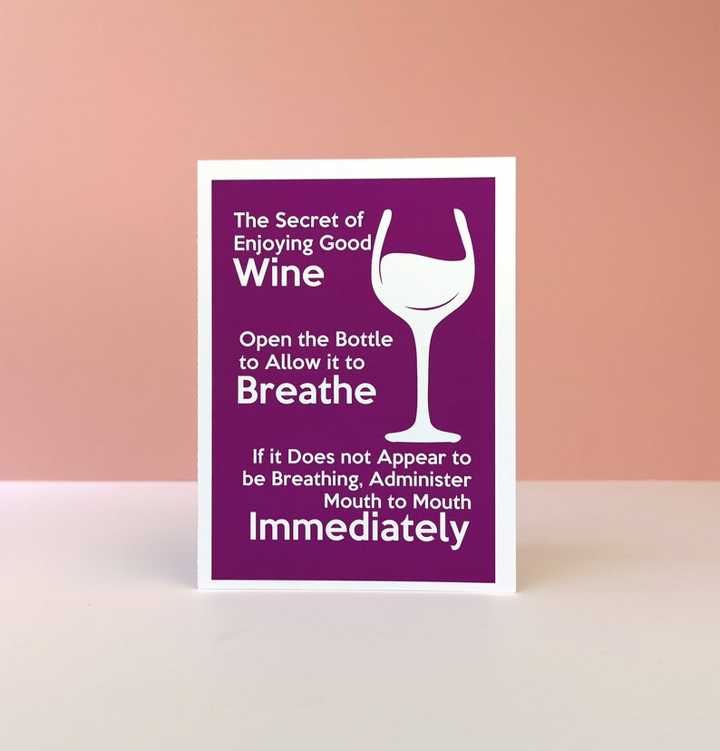 Wine Cards, Funny Birthday Cards, Best Friend Birthday Card image 1