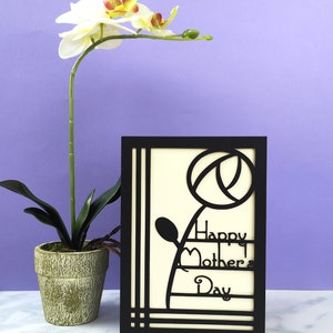 Mothering Sunday Art Deco Cards in your chosen colours image 2