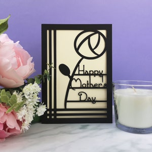 Mothering Sunday Art Deco Cards in your chosen colours image 3