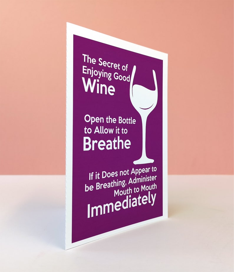 Wine Cards, Funny Birthday Cards, Best Friend Birthday Card image 3