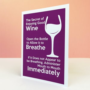 Wine Cards, Funny Birthday Cards, Best Friend Birthday Card image 5