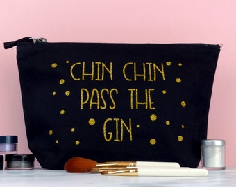 Gin Lover Gift - The perfect Drinking Gifts for Her - Canvas Makeup Bag