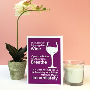 Wine Cards, Funny Birthday Cards, Best Friend Birthday Card image 2