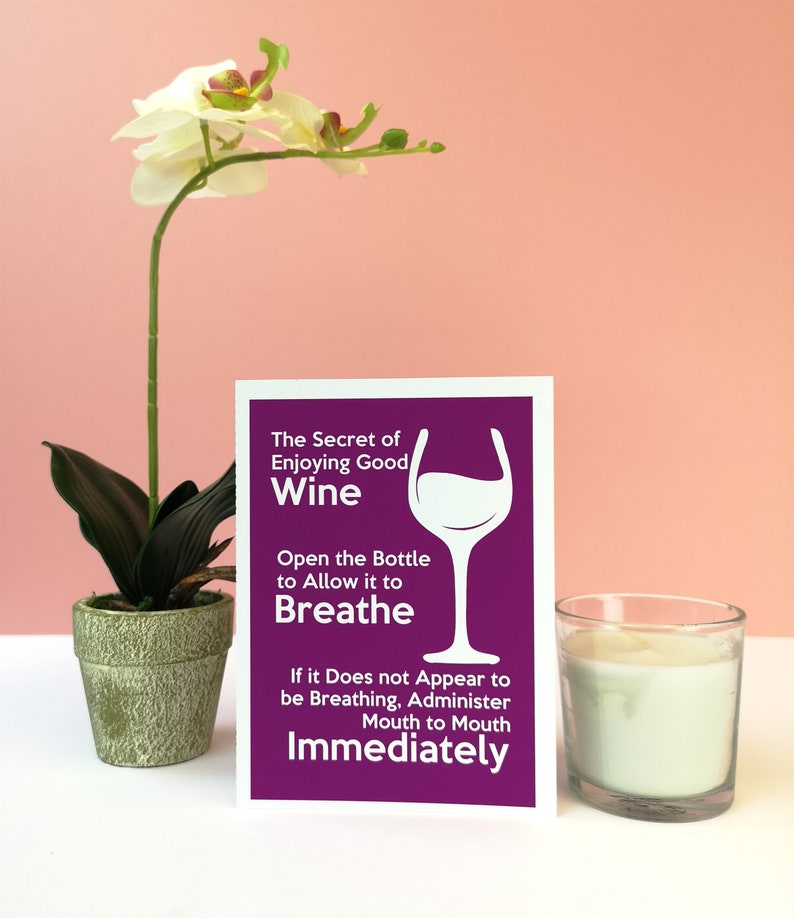 Wine Cards, Funny Birthday Cards, Best Friend Birthday Card image 2