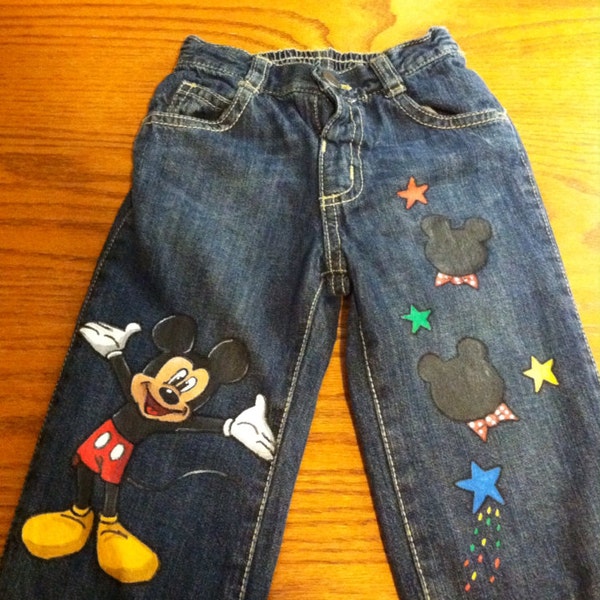 Mickey Mouse Jeans for Women Etsy