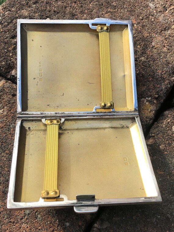 Antique Solid Silver Cigarette Case/Business Card… - image 2