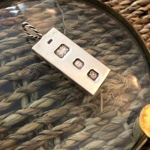 Solid silver vintage ingot London 1976