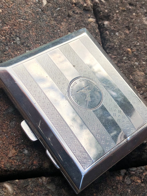 Antique Solid Silver Cigarette Case/Business Card… - image 1