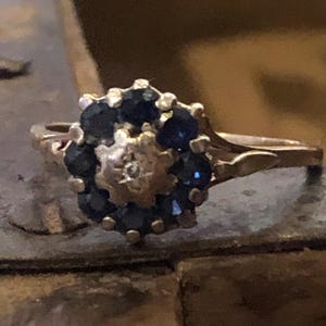 9ct Gold Diamond Ring, 1983, London with Free Postage