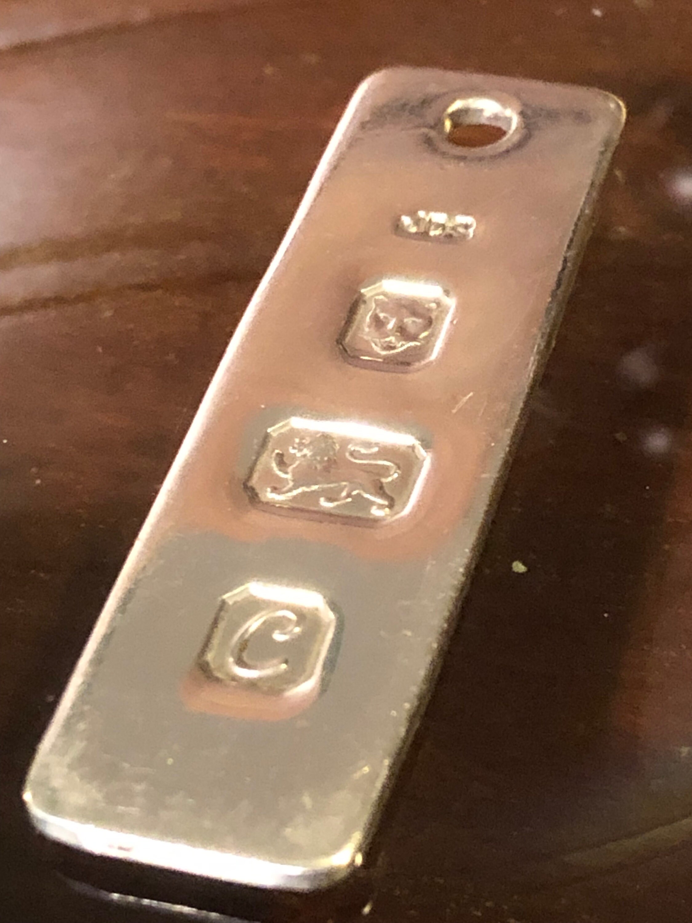 Silver Ingot Pendant Vintage, London, 1977, 8g With Free Silver Ingot Pendant Vintage, London, 1977, 8g With Free
