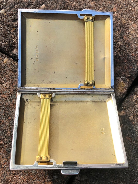 Antique Solid Silver Cigarette Case/Business Card… - image 8