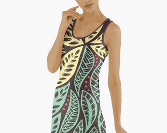 Hawaiian dresses - Polynesian dress - Yellow green summer maxi dress - SIZE XS-5XL
