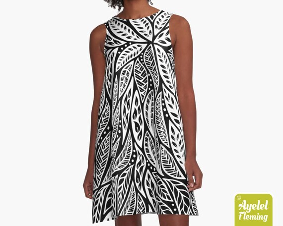 Hawaiian dress women - Polynesian dress - back White tiki dress - Size XXS-4XL Hawaiian dress women - Polynesian dress - back White tiki dress - Size XXS-4XL
