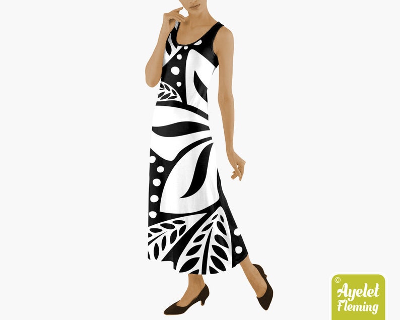 black hawaiian dress