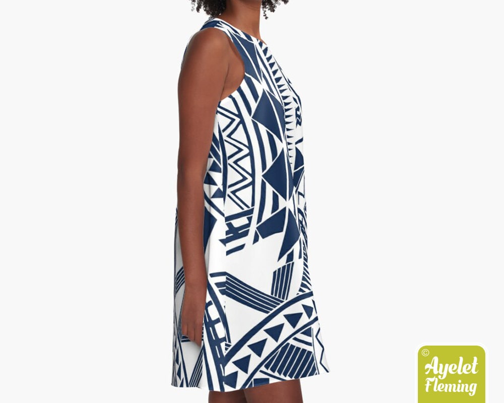 Polynesian Dress Samoan Dress Hawaiian Dress Women Dark Etsy UK