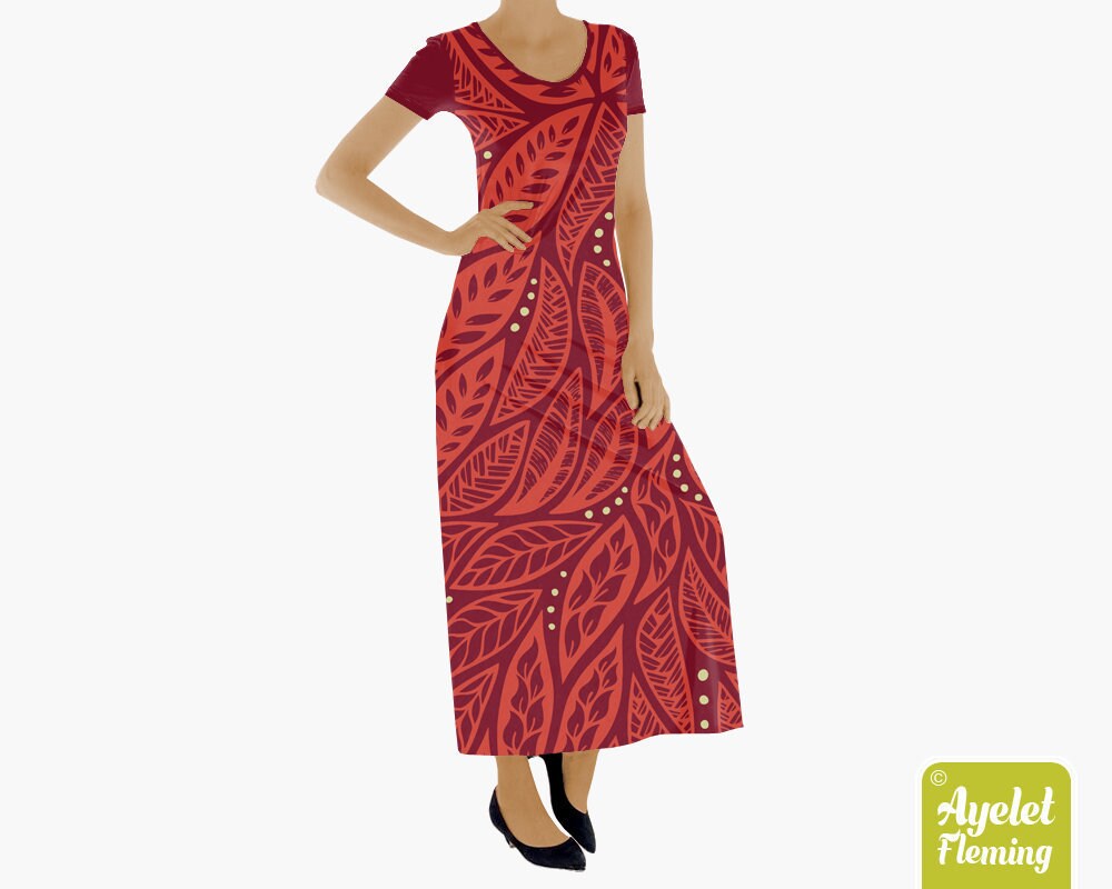 red cotton gown