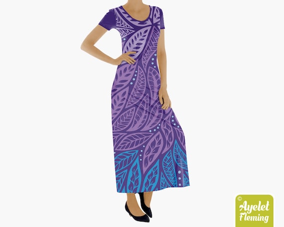 purple hawaiian dress