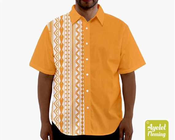 Half orange hotsell half white shirt