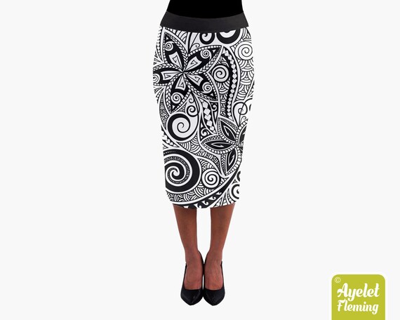 Floral pencil skirt 5xl sales