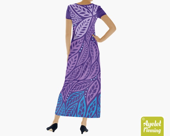 purple hawaiian dress